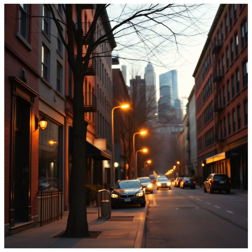 a serene Brooklyn street

Style: quiet luxury, soft cinematic lighting, warm palette, professional, clean composition. Colors: primary #7F6B2E, secondary #9BA17F. Typography: Bodoni Moda headings, Manrope body.

Avoid: cartoon, clipart, stock photo watermark, neon colors, face distortion